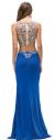 Bejeweled Top Long Jersey Skirt Two Piece Prom Dress back